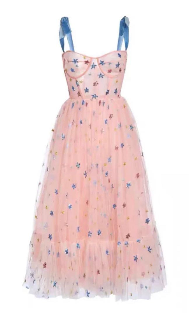 Lirika matoshi pink sky midi dress Outlet