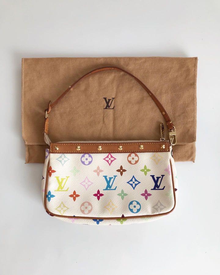 Louis Vuitton x Takashi Murakami Multicolore Pochette, Women's Fashion,  Bags & Wallets, Purses & Pouches on Carousell
