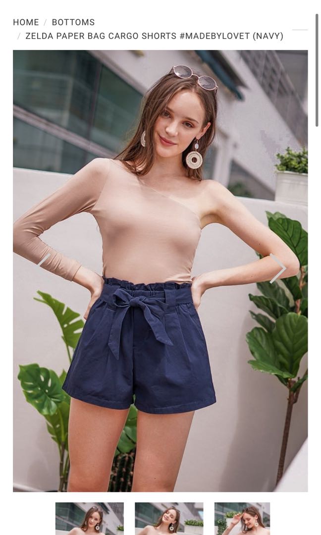 LOVET Zelda Paperbag Cargo Shorts Women s Fashion Bottoms Other Bottoms on Carousell