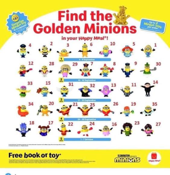 Final Week Mcdonald Minions 23 And 27 Hobbies Toys Toys Games On Carousell