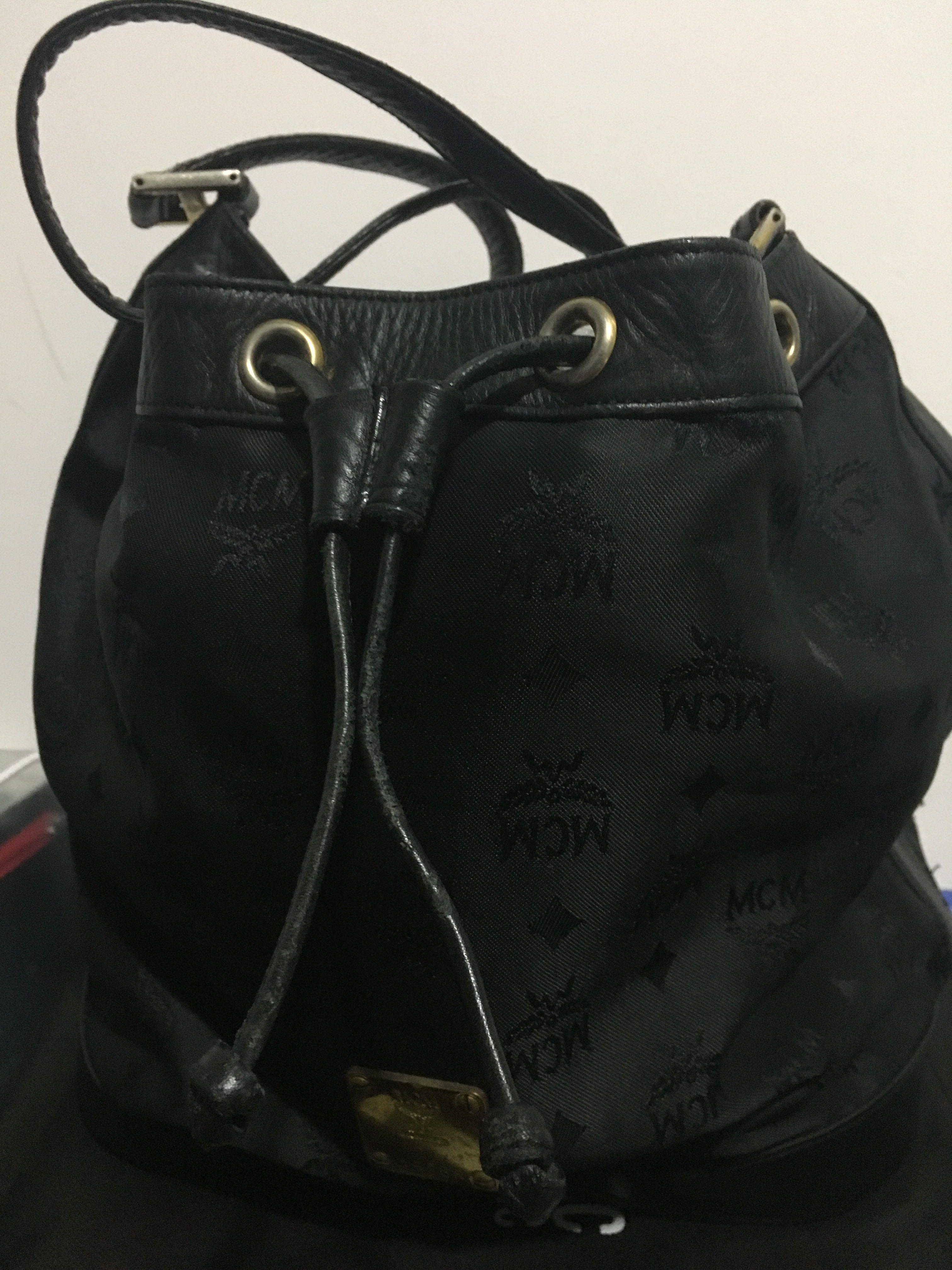 MCM bucket bag black mark down