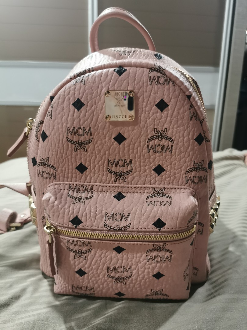Mcm backpack 2025 mini pink