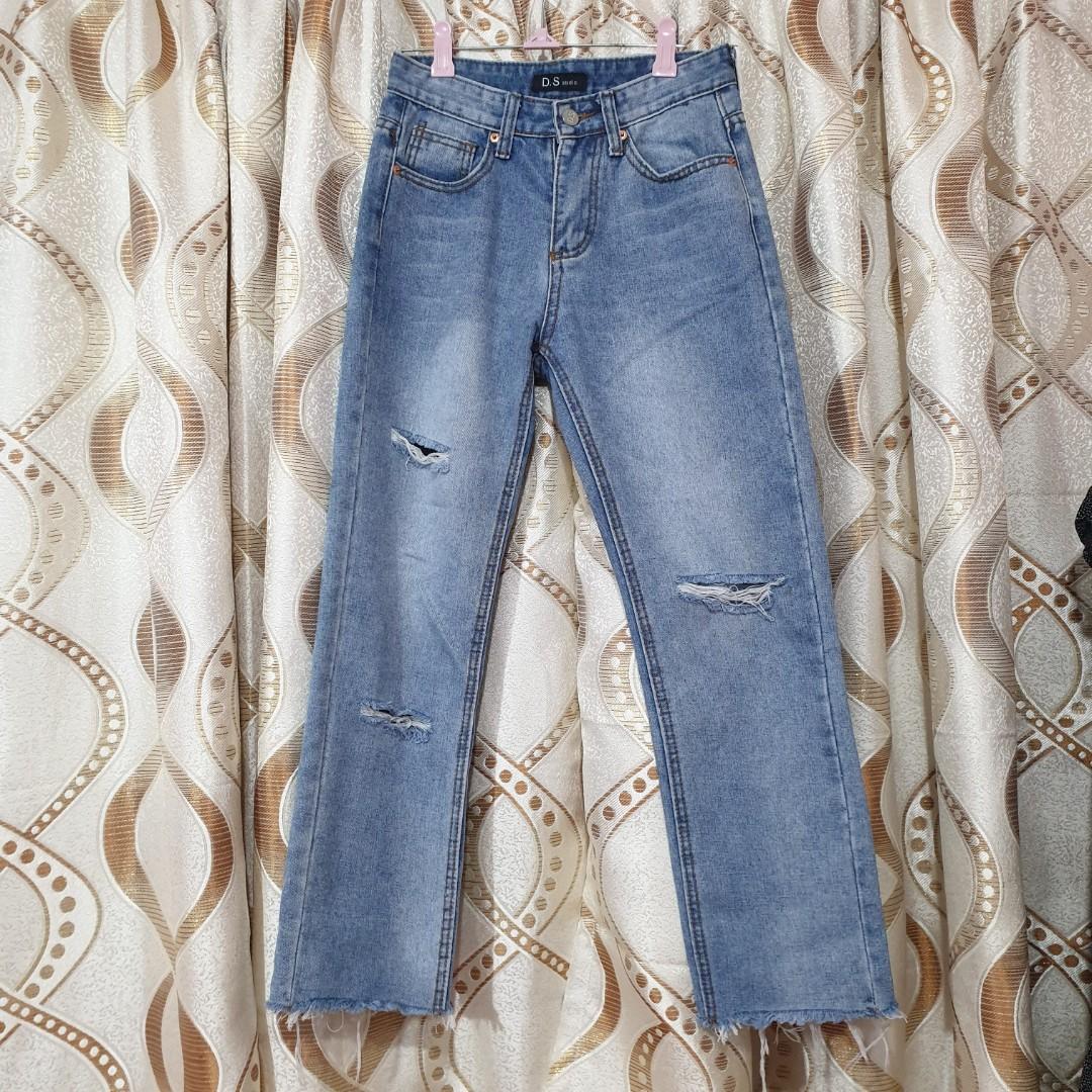mid rise denim jeans
