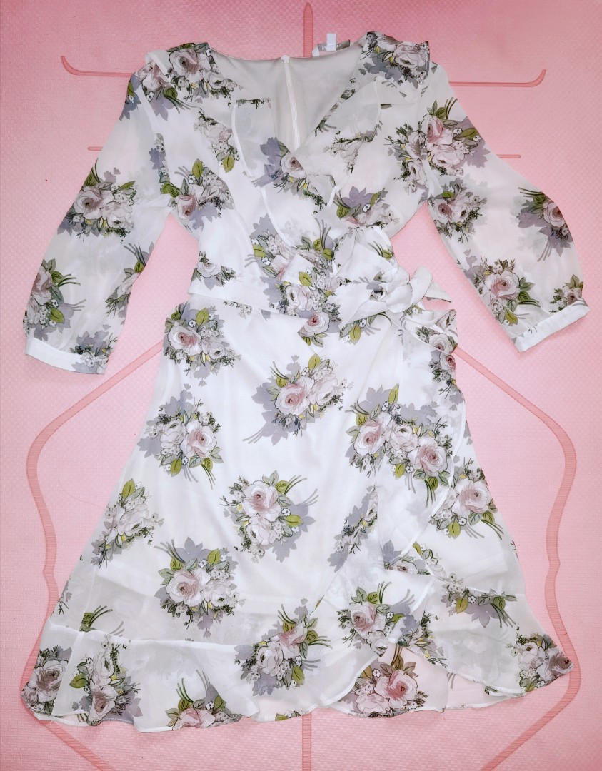 floral chiffon dress