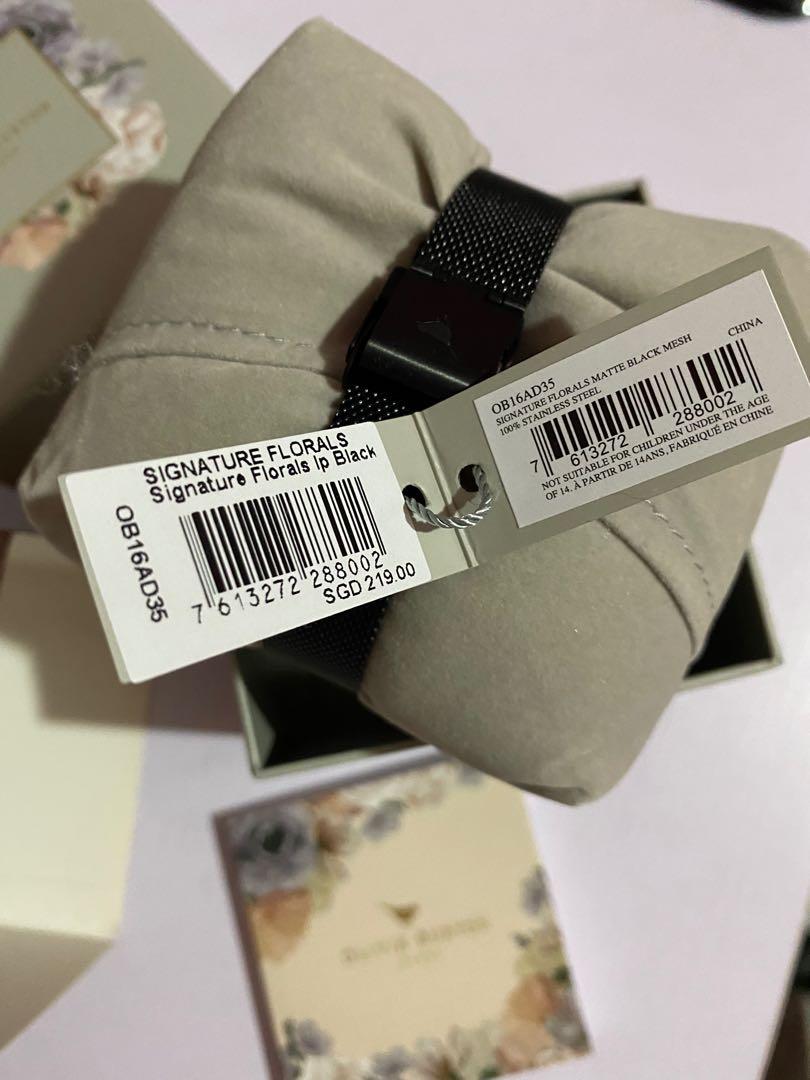 Olivia burton signature florals ip black mesh sales