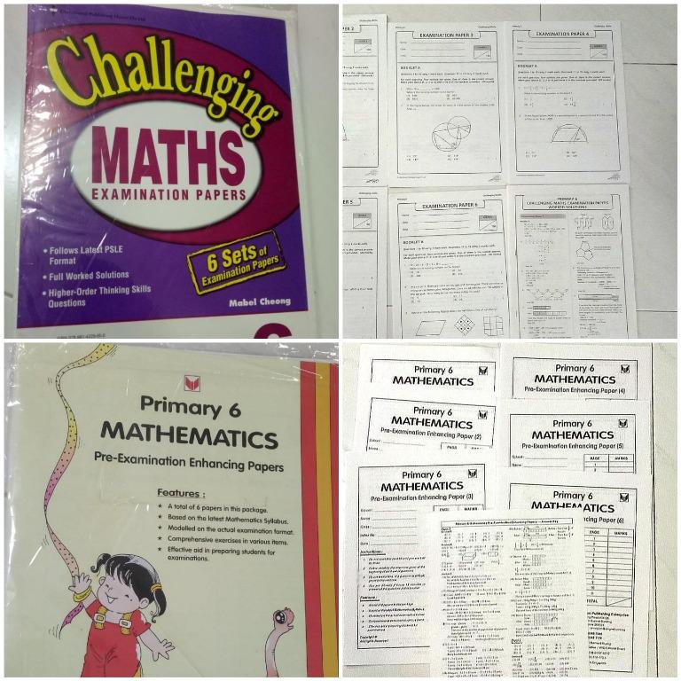 P6 PSLE Mathematics Examination Paper, Hobbies & Toys, Books ...