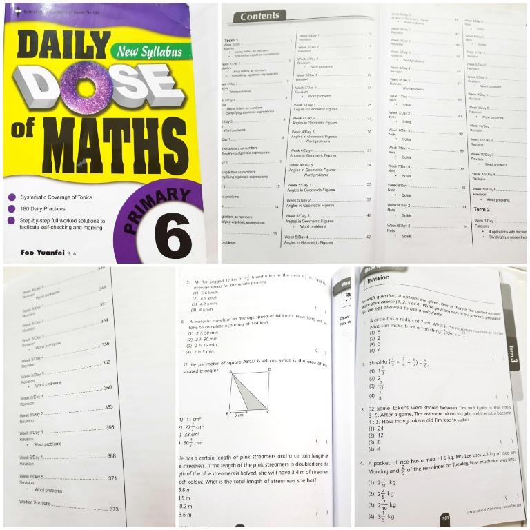 P6 PSLE Mathematics Examination Paper, Hobbies & Toys, Books ...