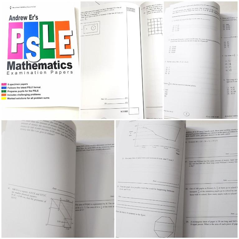 P6 PSLE Mathematics Examination Paper, Hobbies & Toys, Books ...
