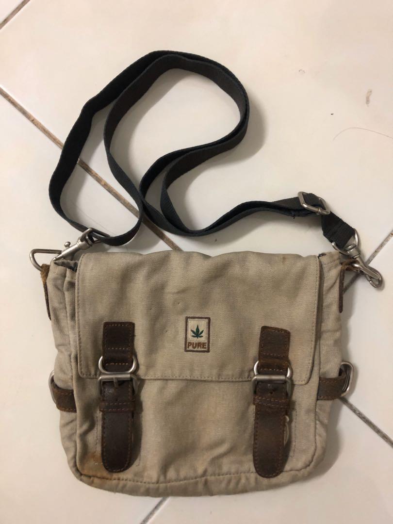 Hemp sling top bags