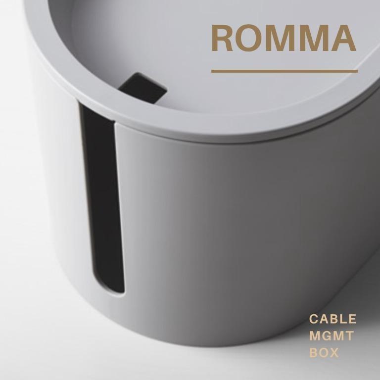 RARE! IKEA ROMMA Cable Organizing Box in Grey!, Furniture & Home Living ...