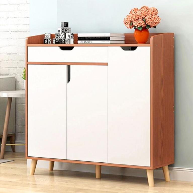 Shoe Cabinet 3 Doors Drawers Furniture Shelves Drawers On Carousell