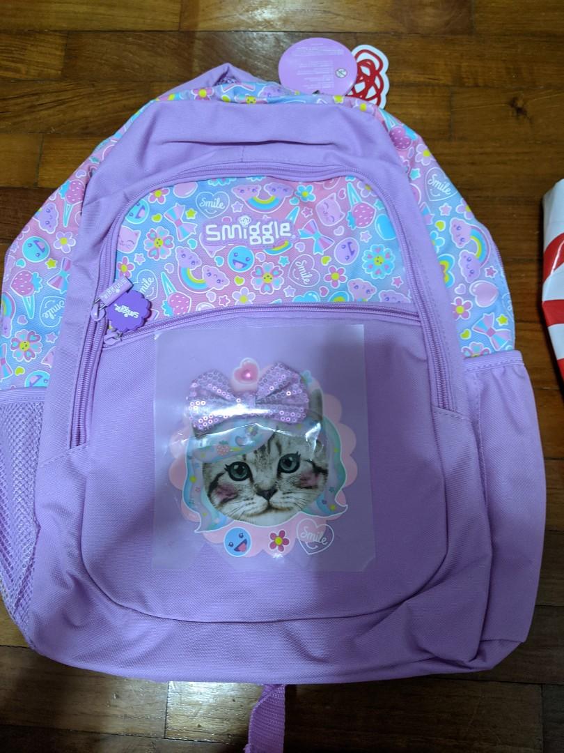 Smiggle Cat Backpack, Babies & Kids, Going Out, Diaper Bags & Wetbags
