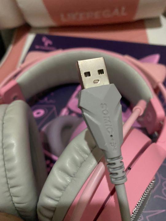 Somic G951 Pink USB Gaming Headset Audio Headphones Headsets