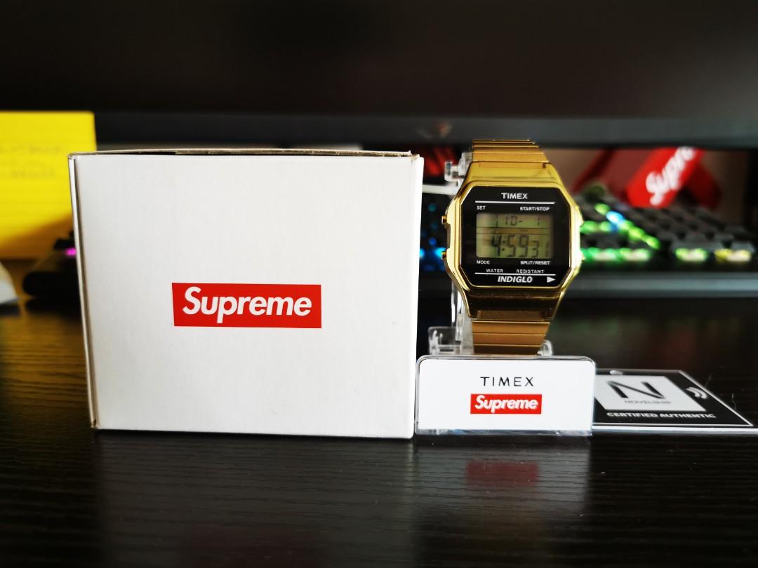 Supreme timex digital watch gold Mobile Phones Gadgets Wearables Smart Watches on Carousell