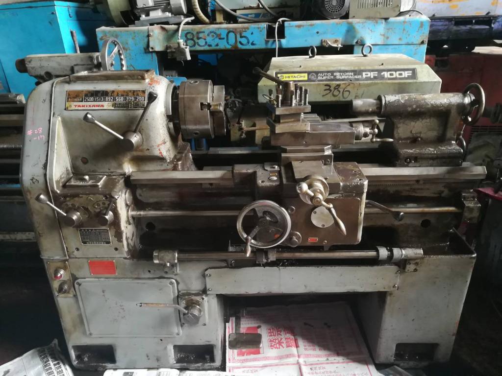 Takisawa Lathe Machine 3 feet 8 inches chuck without gap and thread