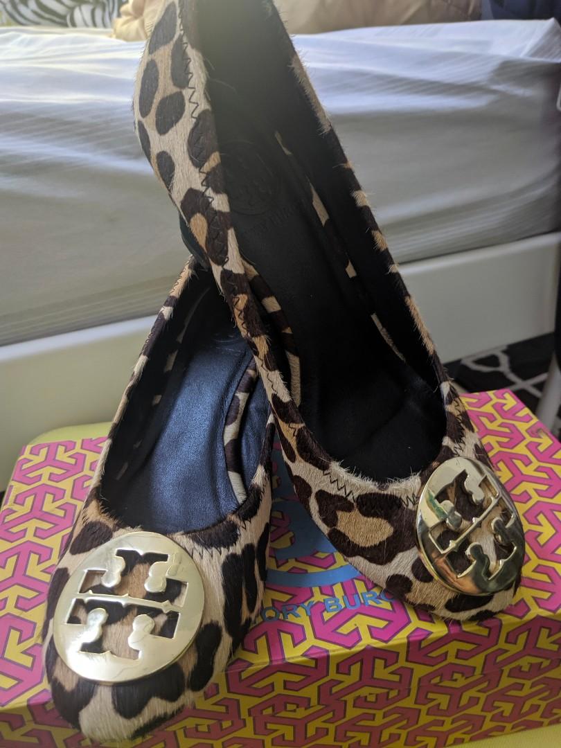 tory burch leopard wedge