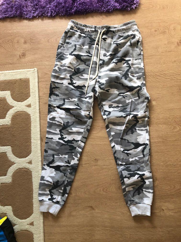 White Camo Joggers Size S