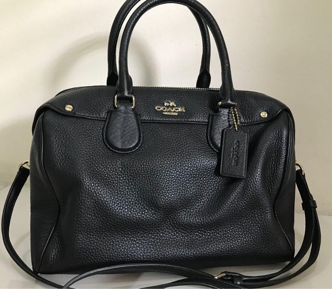 100% Authentic COACH Bennett Satchel (Imitation Gold/ black) in Pebble  Leather F36672, Women's Fashion, Bags & Wallets, Purses & Pouches on  Carousell