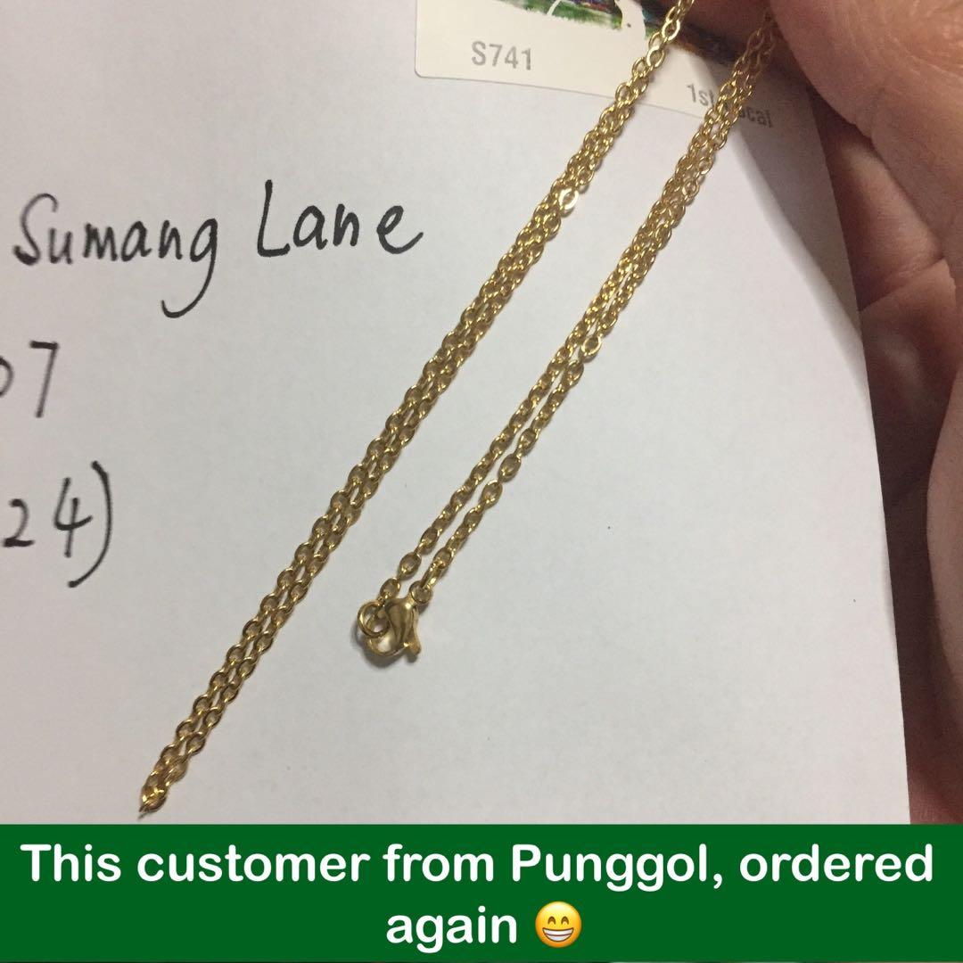 Gold color hotsell chain necklace