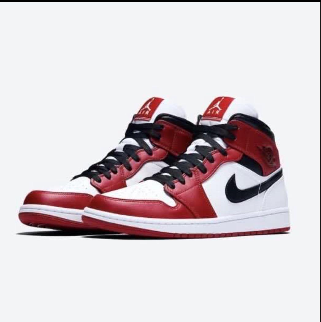 Air Jordan 1 Mid Chicago White Toe 5.5Y Women s Fashion Footwear Sneakers on Carousell