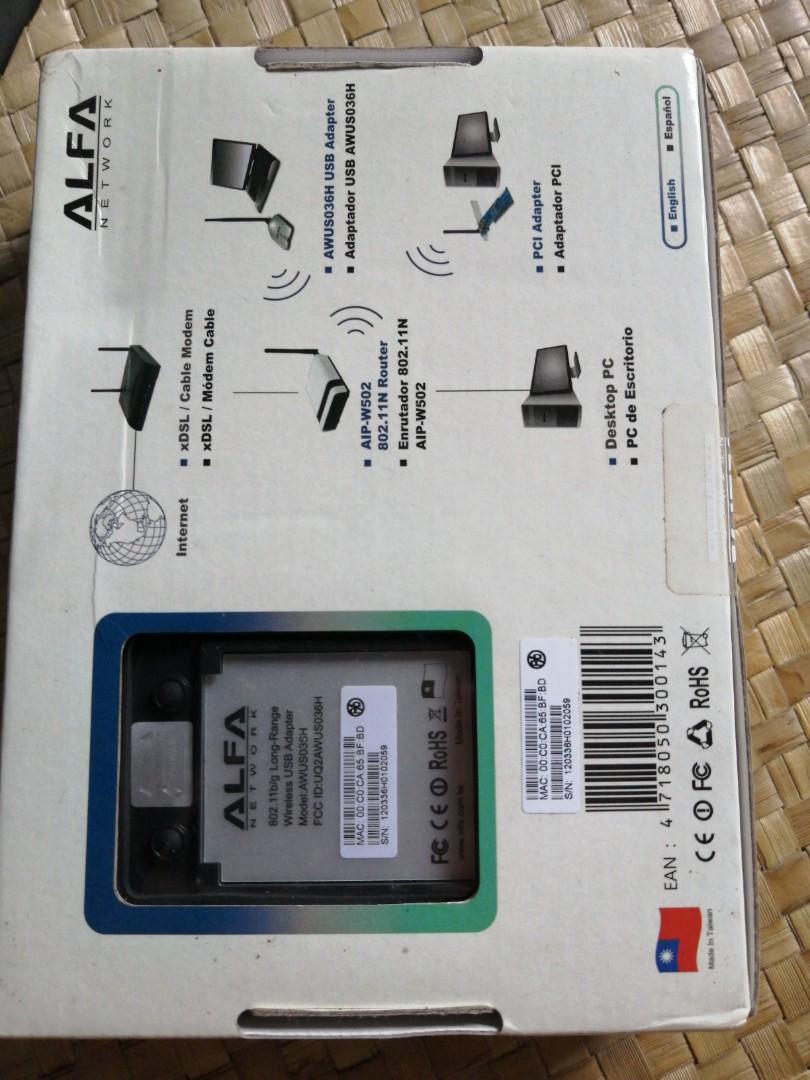 Alfa AWUS036H wireless adapter, Computers & Tech, Parts & Accessories ...