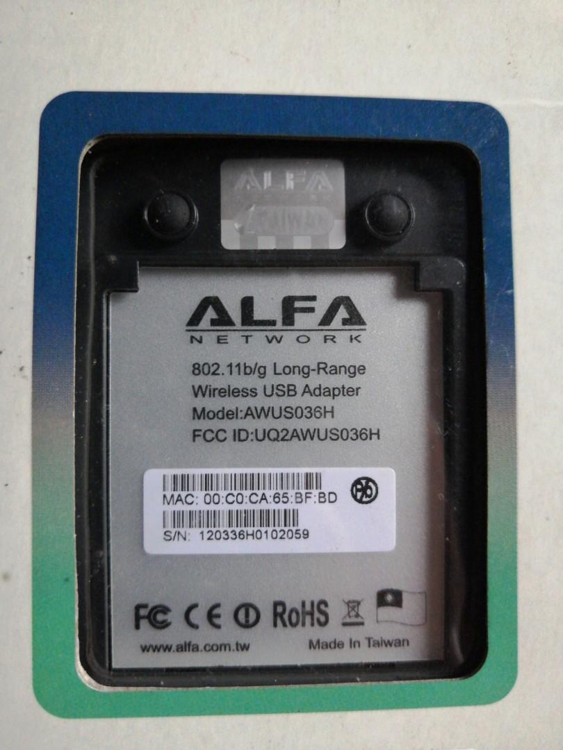 Alfa AWUS036H wireless adapter, Computers & Tech, Parts & Accessories ...