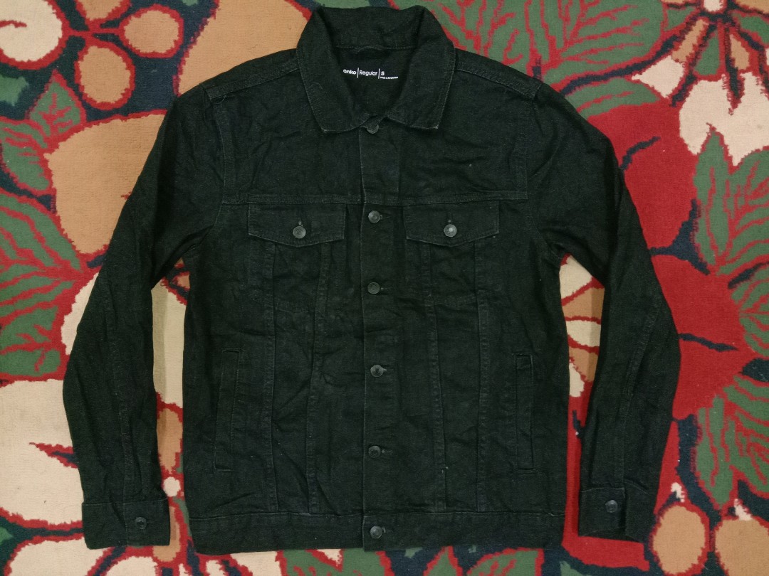 Kmart black denim jacket sales