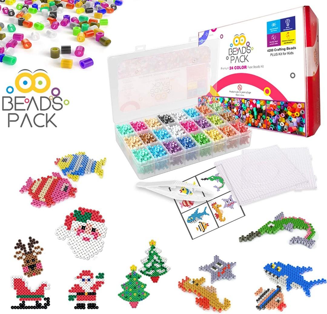 Beads Pack – Premium 4200 Fuse Bead Kit – Melty Iron Beads Craft
