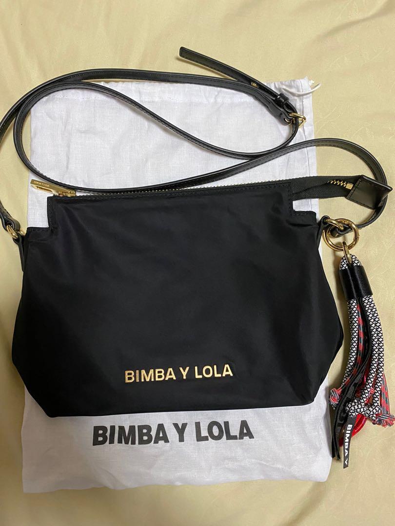 SALE* Bimba Y Lola xs Padded Nylon Black GHW Crossbody Bag new