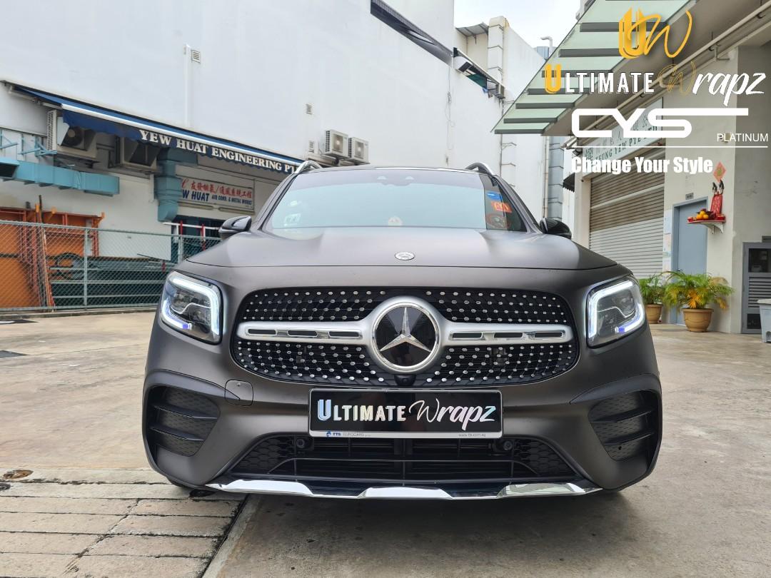 Brand New Mercedes Benz Glb 200 Wrapped In Cys Platinum Ultra Matte Dark Knight Car Accessories Car Workshops Services On Carousell