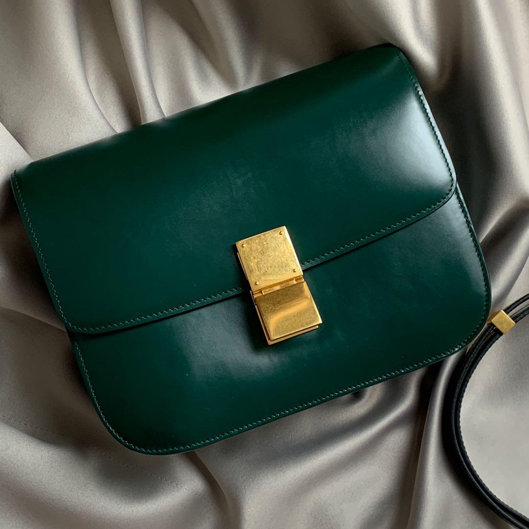 Celine green box on sale bag