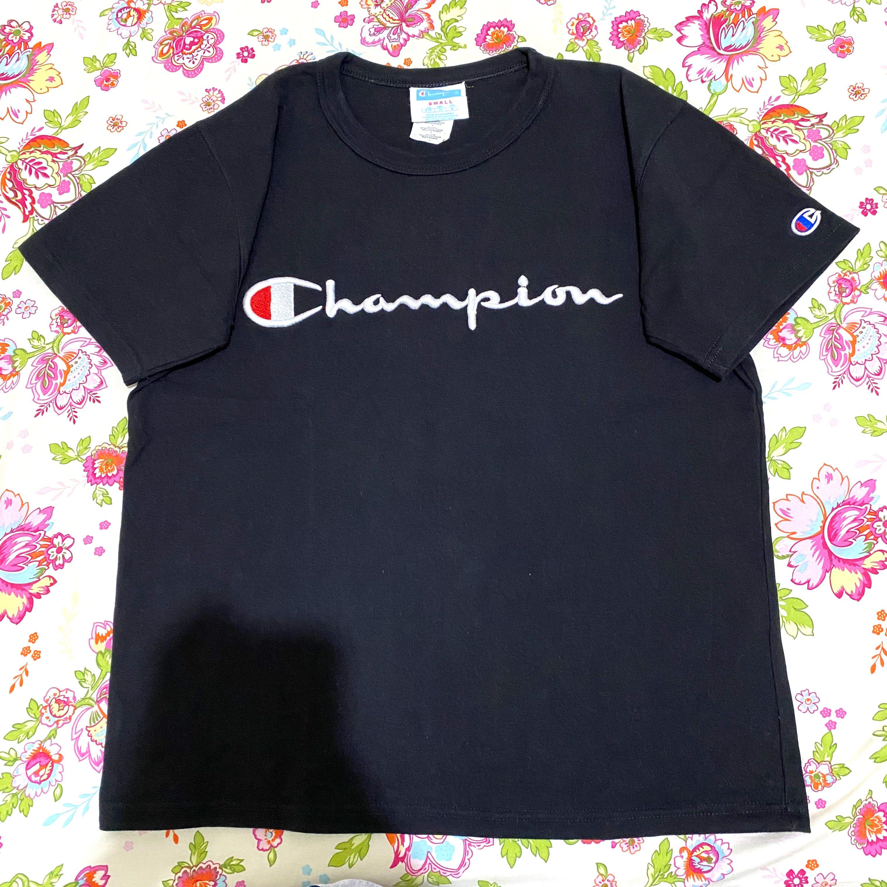 Champion Black Tee ( Kaos Hitam 