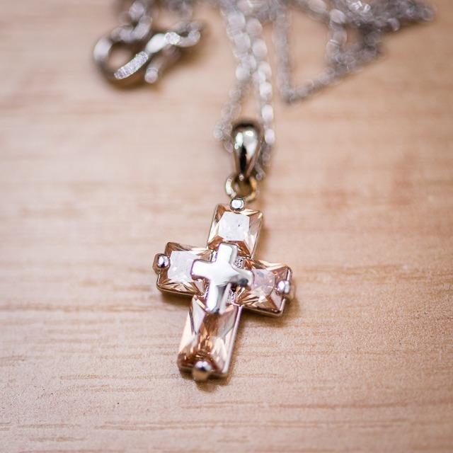 Christian cross necklace womens top
