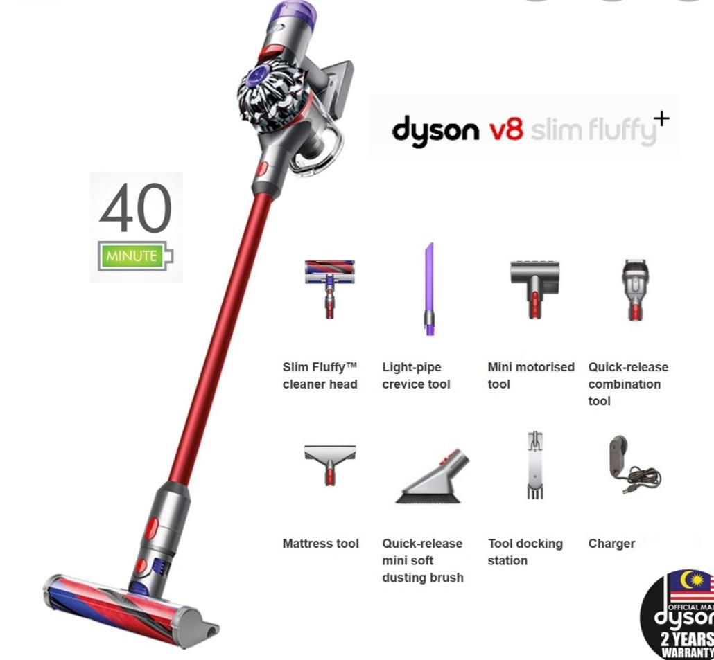 Dyson V8 Slim Fluffy Plus - Accessories Included - Without Box 