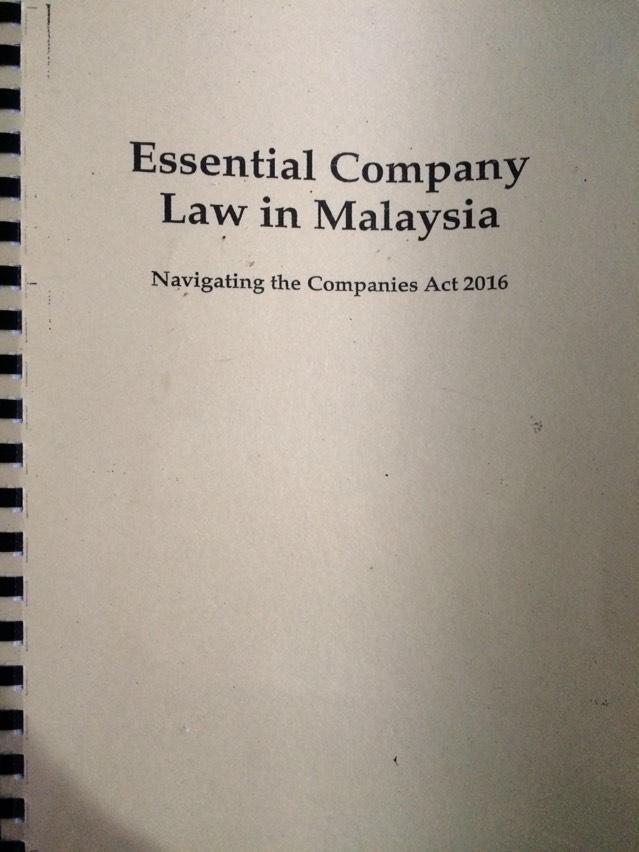 Essential Company Law In Malaysia Navigating Companies Act 2016 Books Stationery Books On Carousell