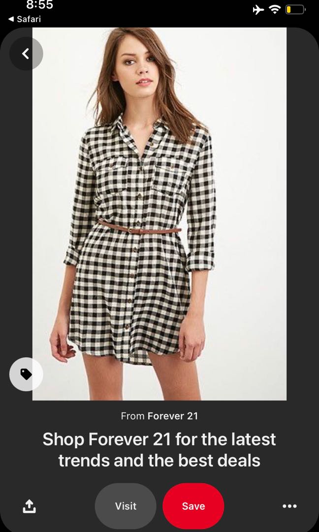 Plaid shirt best sale dress forever 21