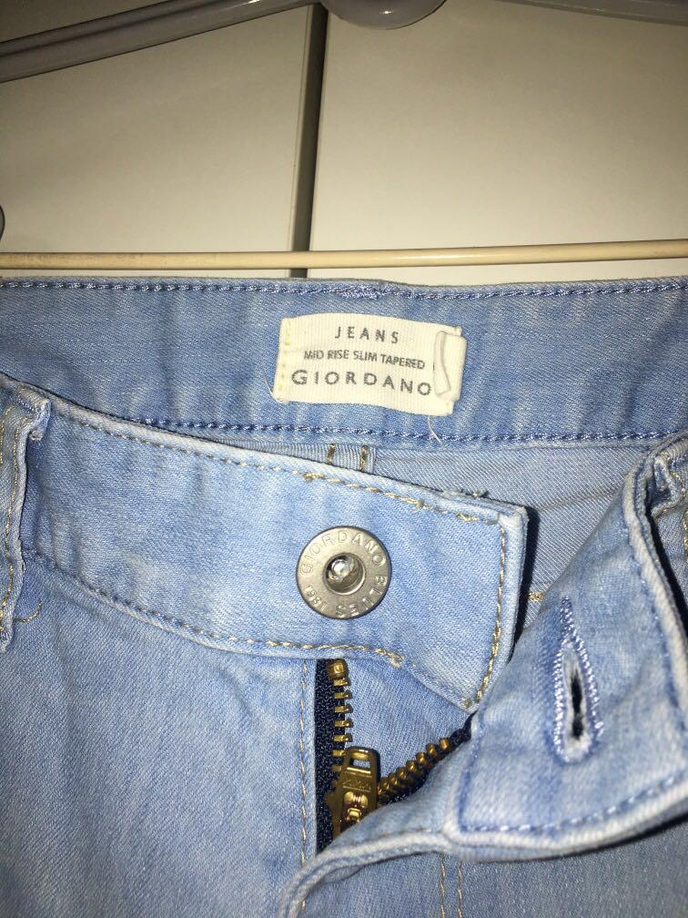 giordano mid rise slim tapered