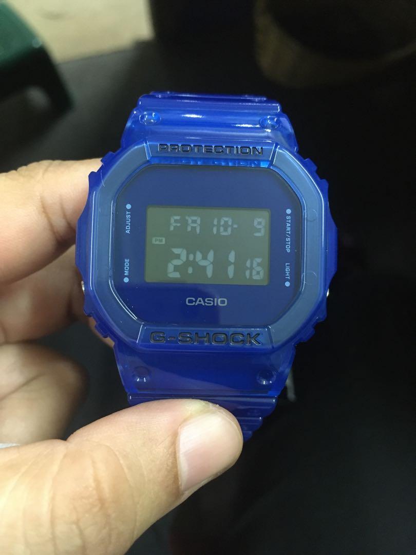 G shock petak jelly store biru