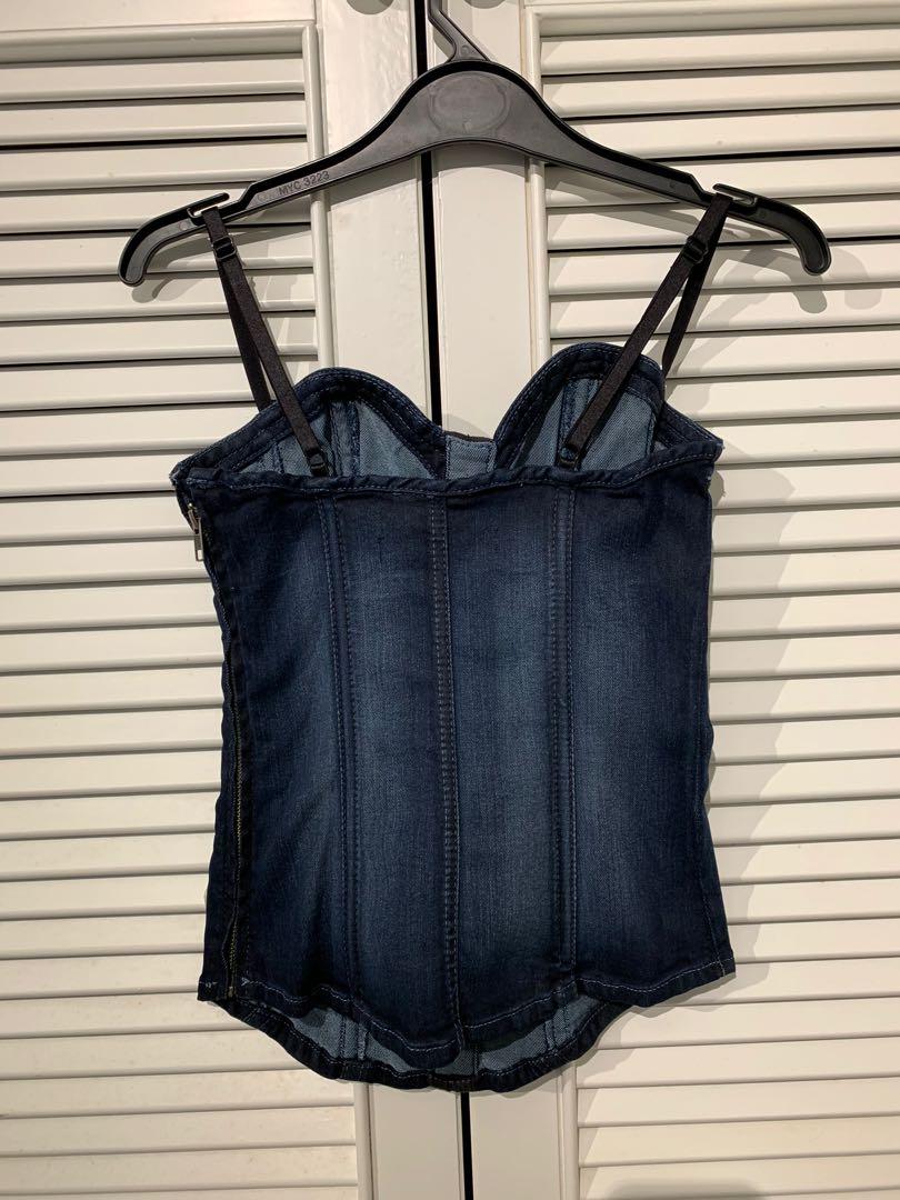 Guess denim deals bustier top