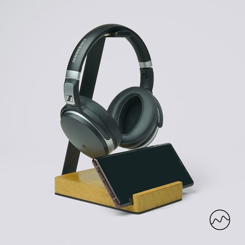 Headphone and smartphone stand (Category: Headphones & Headsets) located in Quezon City. Submitted by enyabr (Listing ID 1040651050, Image 2). Description: Headphone snd smartphone stand Wood and metal stand comes in Mahogany (brown) Padouk (reddish) Maple (caramel) Pine (cream) Butcher’s block (mix of colors) Best way to keep these two new normal essential gadgets handy and your table tidy and organized. Great gift for Christmas or for any occas