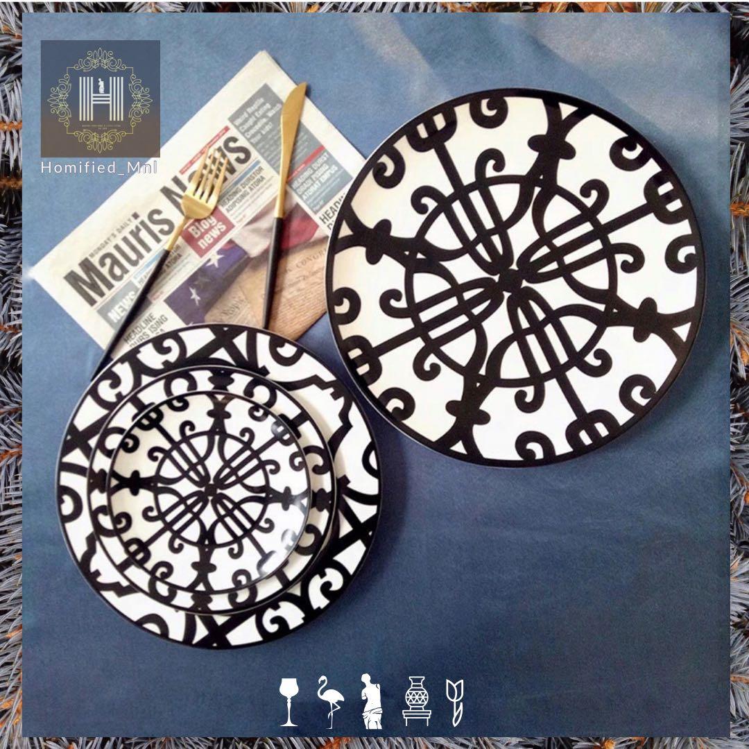 Hermes inspired plates, Furniture & Home Living, Kitchenware