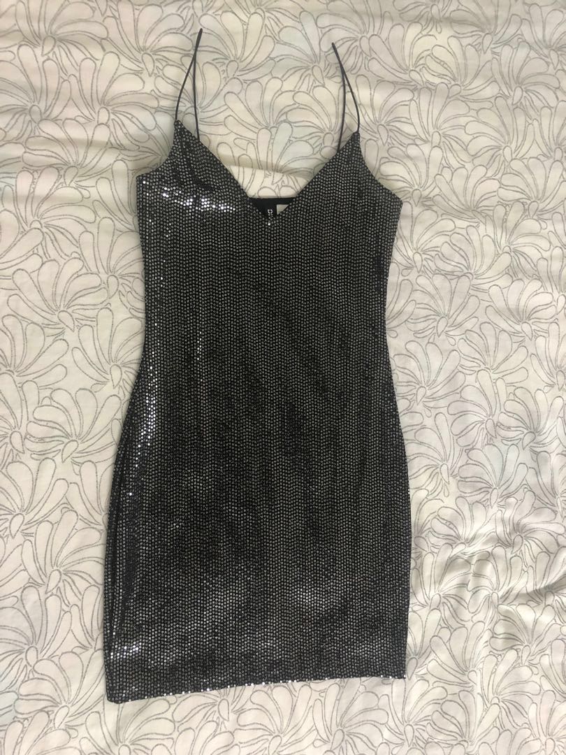 H&m black sparkly dress shop