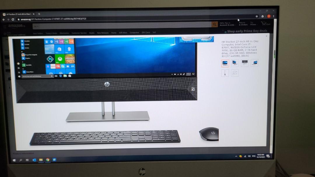 Hp Pavillion 27inch All In One Desktop Electronics Computers Desktops On Carousell