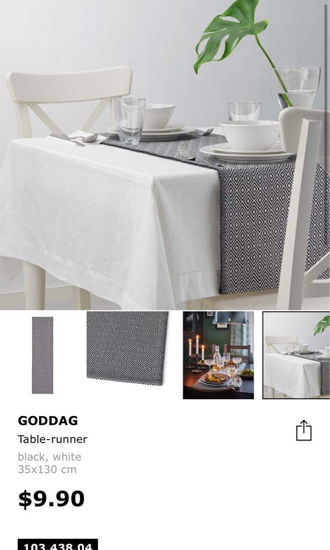 Ikea goddag table runner, Furniture & Home Living, Kitchenware