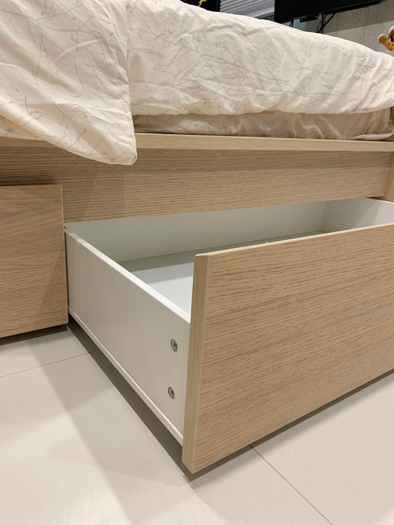 Ikea Malm storage bed frame, Furniture & Home Living, Furniture, Bed