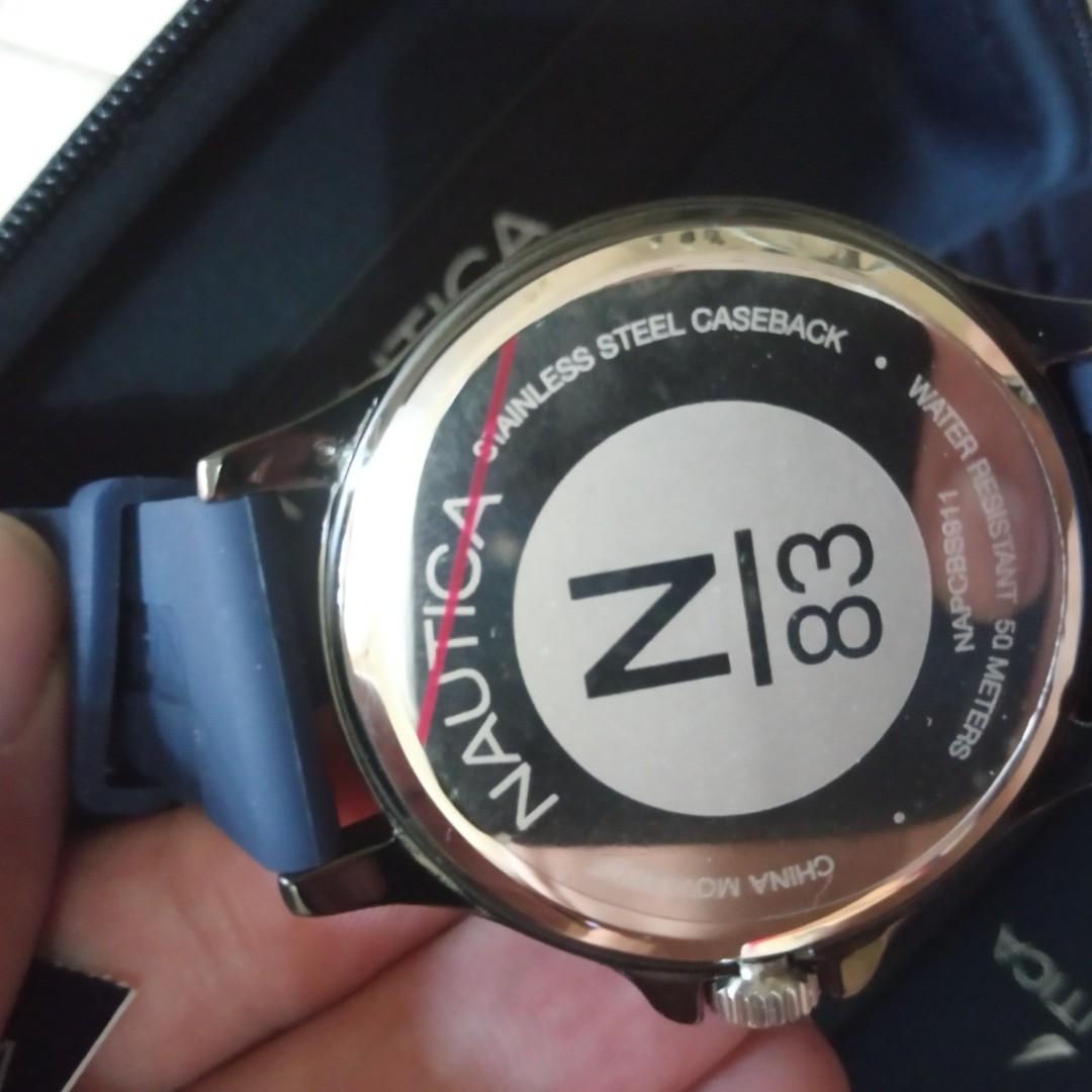 Jam Nautica N83 solar powered blue, Fesyen Pria, Jam Tangan di Carousell