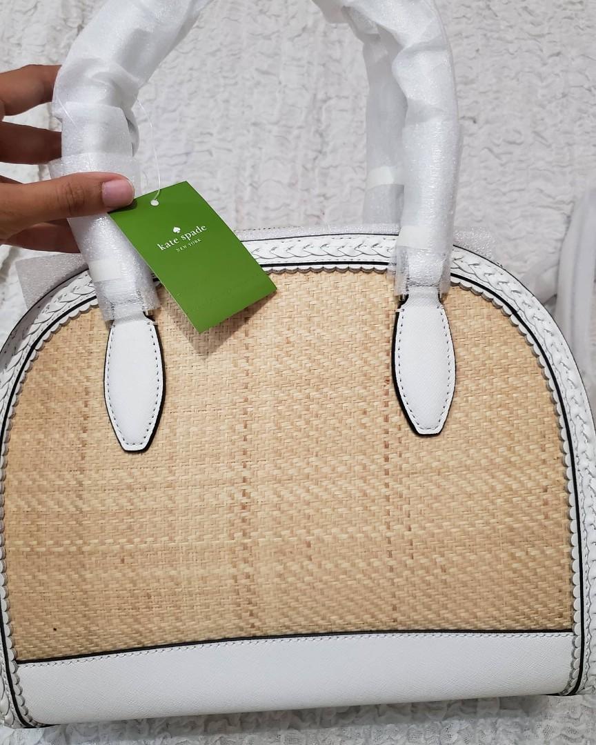 Kate spade reiley hotsell straw large dome satchel