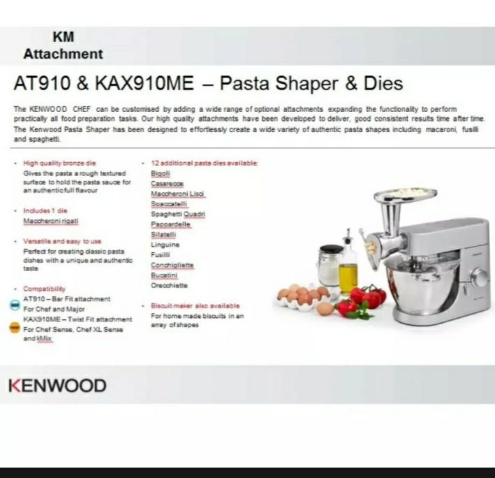 Kenwood Pasta Shaper Die - Casarecce, Kitchen & Home