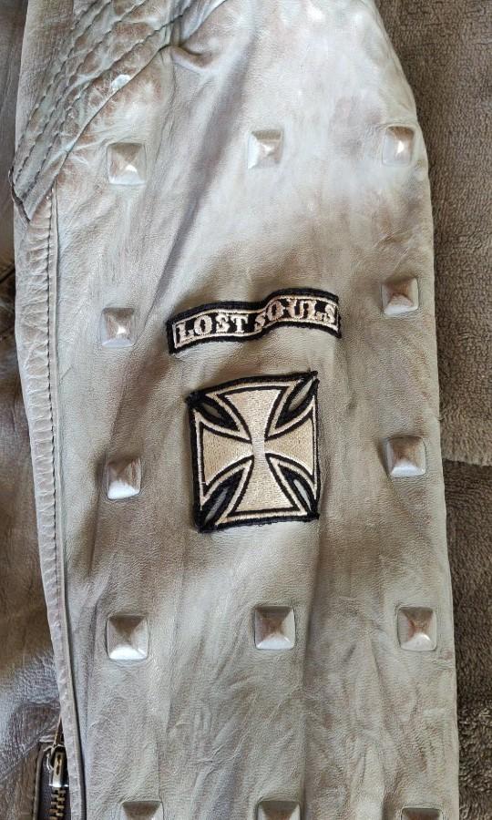Affliction american customs discount leather jacket