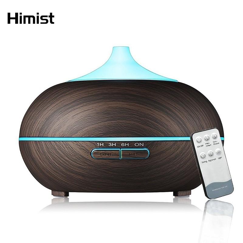 M2268 Wood Grain Air Humidifier 7 Colors Change 500ml Oil Diffuser For Home Color Dark Brown Electronics Others On Carousell
